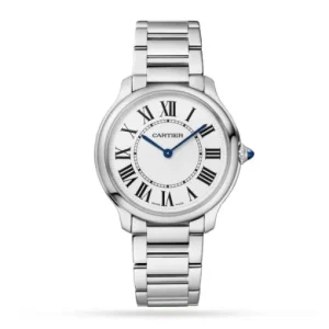 704add74567056a4dbef2ba212595a4f Cartier Ronde Must Men Quartz Silver Stainless Steel Watch WSRN0034