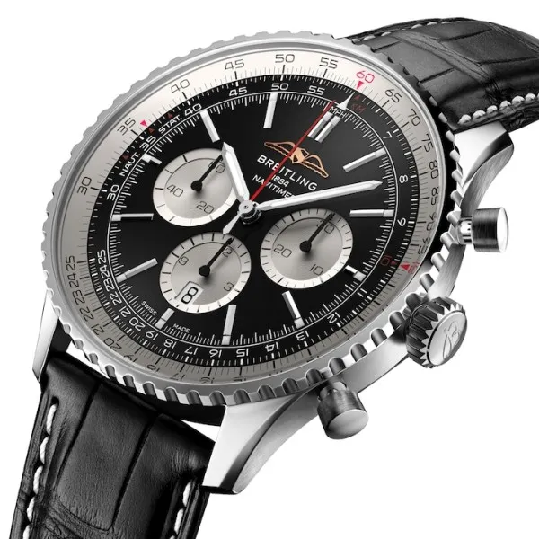 712baf1730c5564faaca1c531675799b Breitling Navitimer Men Automatic Black Alligator Watch AB0137211B1P1