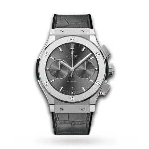 722870ff990d3251fb9ac47a87501dfb Hublot Classic Fusion Men Automatic Grey Alligator Watch 521.NX.7071.LR