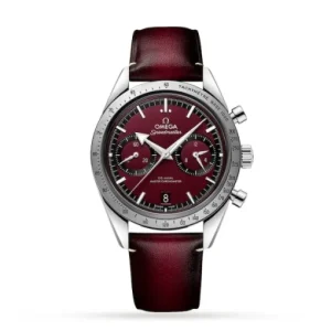 76b778eb21943f3fa7feb90636baed06 Omega Speedmaster Men Automatic Red Leather Watch O33212415111001