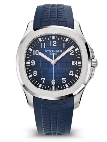 7907bcbded75f10c6e2d4ca662ec344c Patek Philippe Aquanaut Blue Dial & Strap White Gold 5168G-001