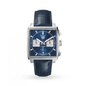 7a8f7df3dcc225945380f9c4f265ea93 TAG Heuer Monaco Men Automatic Blue Leather Watch CBL2111.FC6453