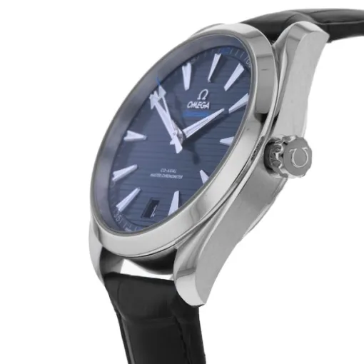 7b5380a94b46697b2a3178a71e732110 Omega Seamaster Aqua Terra Men Automatic Blue Leather Watch O22013412103001