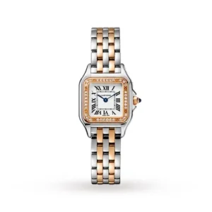7bb0a6dc6045f01b873676f9eba5cc38 Cartier Panthère de Cartier Women Quartz Silver 18ct Rose Gold Watch W3PN0006