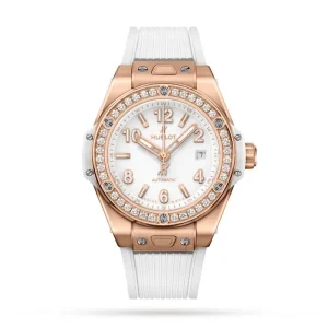 7d63ca2cf77f56627855660e77e6b696 Hublot Big Bang Women Automatic White Rubber Watch 485.OE.2080.RW.1204