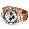Breitling Navitimer Men Automatic Silver 18ct Rose Gold Watch RB0137241G1R1