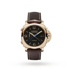 7df5cacc053db311045bc6cd9aaf9fdc Panerai Luminor Men Automatic Brown Alligator Watch PAM00525