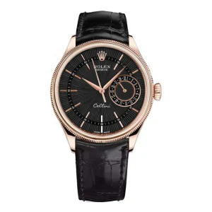 82148c8eef3ff6f80aa0c6b081cfeab4 Rolex Cellini 39mm Men’s m50515-0011 Black Dial Leather Strap