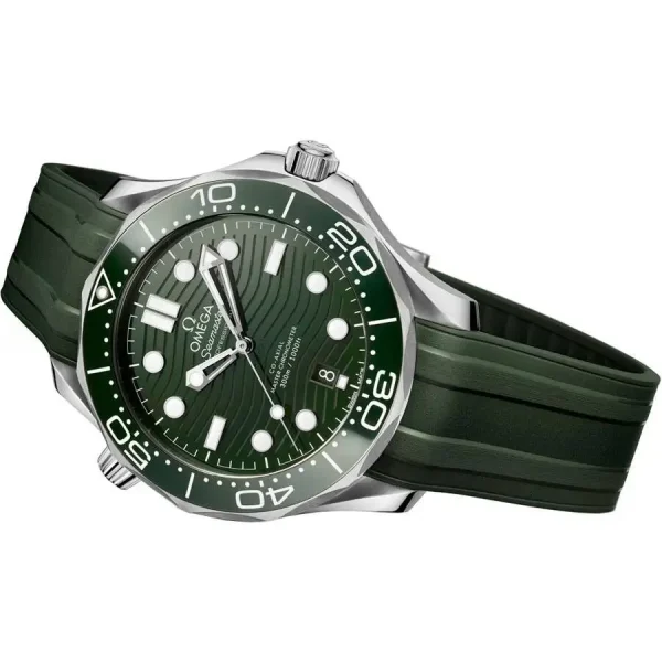 84a12893a46d99c2d65f206eceeb4c34 Omega Seamaster Men Automatic Green Rubber Watch O21032422010001