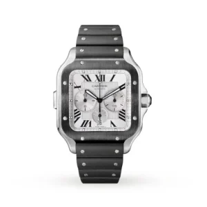85bad506a8c634517bdda7c27058f913 Cartier Santos de Cartier Men Automatic Silver Rubber Watch WSSA0017