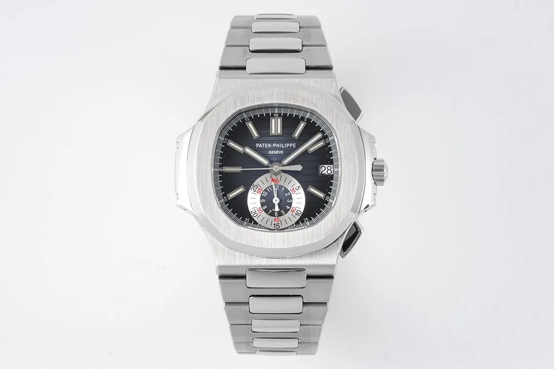 884bd4ba584d1a0c82b4e89b4ba39b90 Patek Philippe 5980 Silver Chronograph Watch