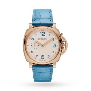 8cdb3c8514d7dd42fff59752be9f8866 Panerai Luminor Due Men Automatic Ivory Alligator Watch PAM00741