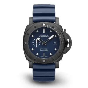 8da254a9c5bbeb86b73ff4a83099ce3b Panerai Submersible Men Automatic Blue Rubber Watch PAM01232