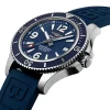 Breitling Superocean Men Automatic Blue Rubber Watch A17366D81C1S2
