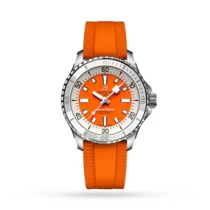 8f237e3c9f42a96e6f55ce07e991fa09 Breitling Superocean Unisex Automatic Orange Rubber Watch A17377211O1S1