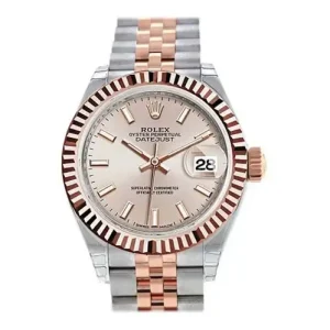 ROLEX DATEJUST SILVER DIAL 18K ROSE GOLD 36MM SWISS REPLICA 126233.6