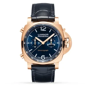 9263585581285514b2458dacc70a062d Panerai Luminor Men Automatic Blue Alligator Watch PAM01111