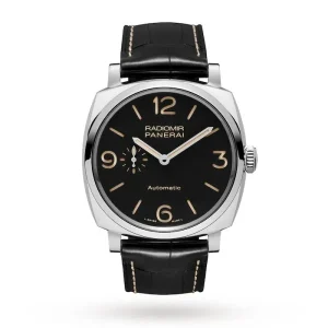 92fe1e609966f0dc9ebbfbdb1722c1c2 Panerai Radiomir Men Automatic Black Alligator Watch PAM00572