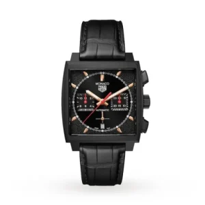 935d7a2b9817b5f098fd8b4621ee47ec TAG Heuer Monaco Men Automatic Black Alligator Watch CBL2180.FC6497