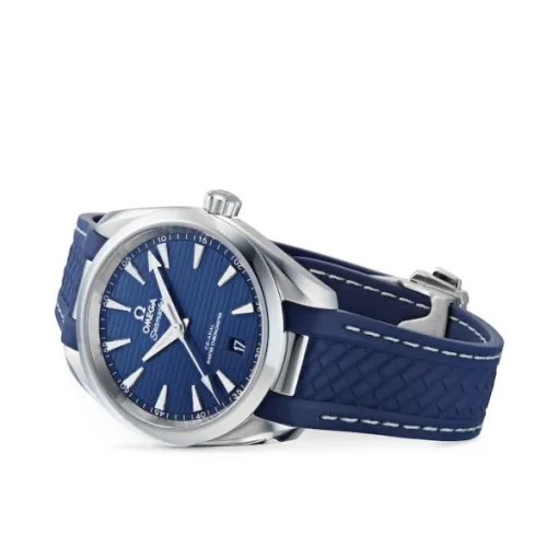 93ce4e732c4382277edea66d7b63743d Omega Seamaster Aqua Terra Men Automatic Blue Rubber Watch O22012382003001