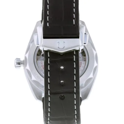 94f89b50a9cde9697e066be34446b1d3 Omega Seamaster Aqua Terra Men Automatic Black Leather Watch O22013382001001