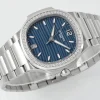 988c4cef7155ffcad43f5e0d04689422 Patek Philippe Blue Nautilus Ladies Watch