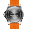 Breitling Superocean Women Automatic Orange Rubber Watch A17316D71O1S1
