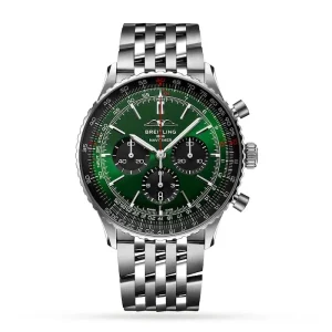 9b9a88eb2efcb188e55065dffaaa6f2f Breitling Navitimer Men Automatic Green Stainless Steel Watch AB0137241L1A1