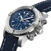 Breitling Avenger Men Automatic Blue Leather Watch A13385101C1X2