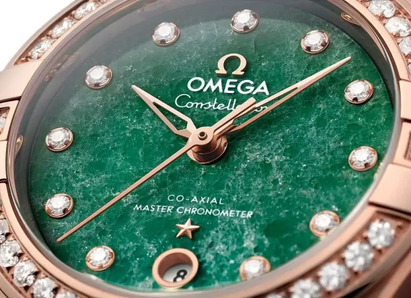 Omega Constellation Women Automatic Green Leather Watch O13128292099001