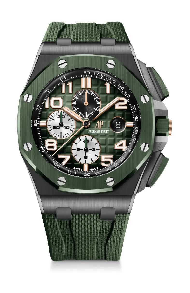 9d88f4c7f6df53f96d5984fea63f1ae6 Audemars Piguet Royal Oak Offshore Chronograph Automatic Green 26405CE-OO-A056CA-01