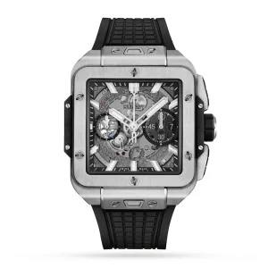 9fdcfee566e2fc485797a8e45f8d5ab9 Hublot Square Bang Men Automatic Skeleton Rubber Watch 821.NX.0170.RX