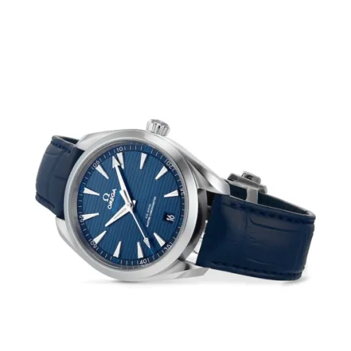 a0de5f15e35fb8bd2bd5012b755c954d Omega Seamaster Aqua Terra Men Automatic Blue Leather Watch O22013412103001