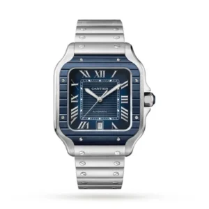 a11951e9a1978acd42eb3361a5101b10 Cartier Santos de Cartier Men Automatic Blue Stainless Steel Watch WSSA0048
