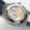 Patek Philippe Blue Nautilus Rubber Strap Watch
