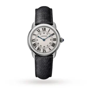 a4af60139b7274fbc2dcce2a9036a2a0 Cartier Ronde de Cartier Women Quartz Silver Leather Watch WSRN0019