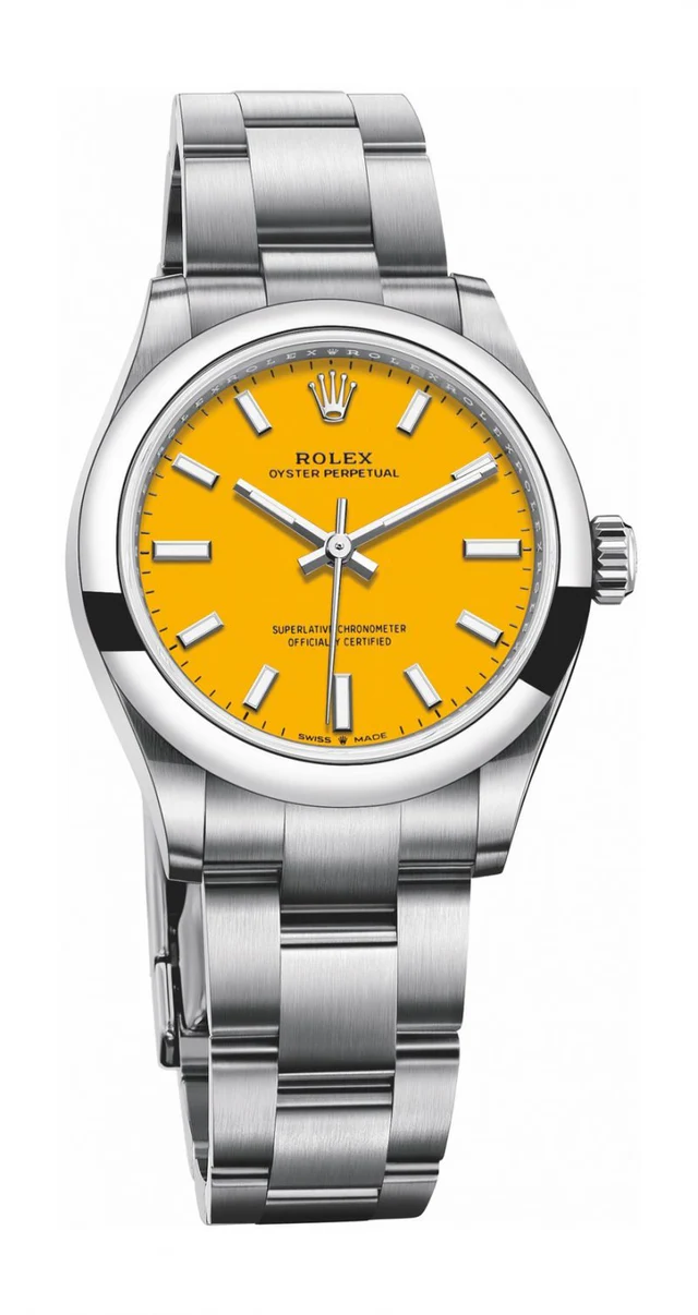 a58781a525201ded66fd8ca53d584862 ROLEX OYSTER PERPETUAL YELLOW DIAL SCRATCH PROOF 36MM SWISS REPLICA m126000.0004