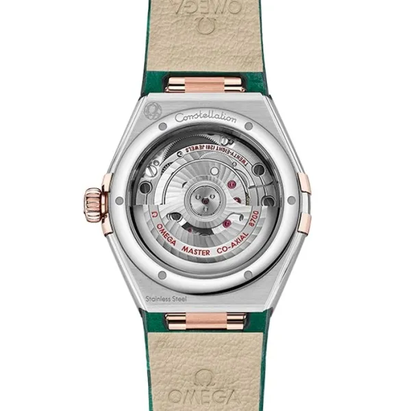 Omega Constellation Women Automatic Green Leather Watch O13123292099001