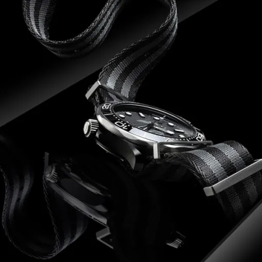 Omega Seamaster Men Automatic Black Fabric 007 Watch O21092442001002