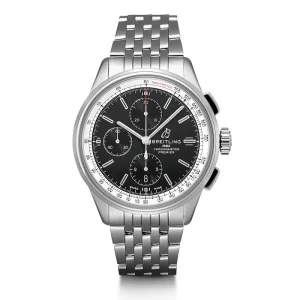 a6d974371f9aabfb9fd004add12864b0 Breitling Premier Men Automatic Black Stainless Steel Watch A13315351B1A1