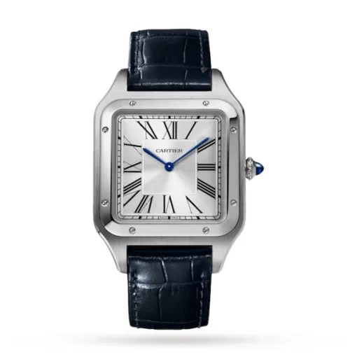 a7d2c42709f5cb83636c10fae0aeb466 Cartier Santos-Dumont Men Automatic Silver Stainless Steel Watch WSSA0032