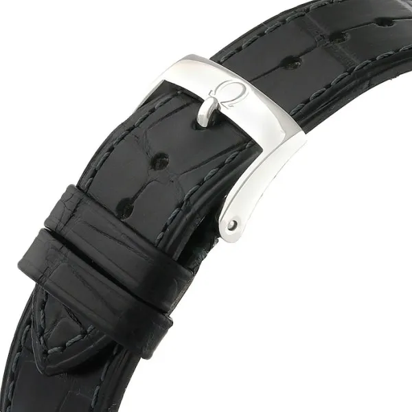a868152fb1f221aa859dbe776b3878ca Omega De Ville Men Automatic Silver Leather Watch O42413402002001