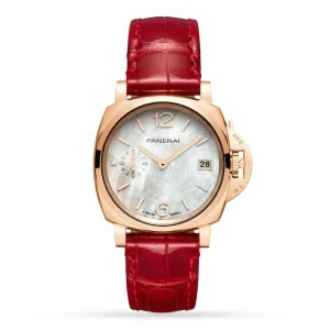 a9420fa5b14818fd5a37a318c764ac15 Panerai Luminor Due Men Automatic Mother Of Pearl Leather Watch PAM01280