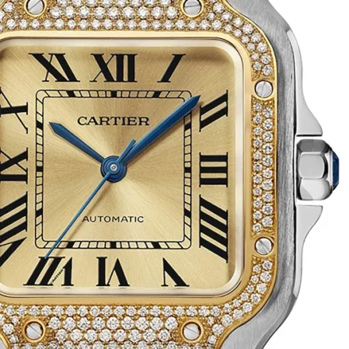 aa942d46254693f8f06d7ea24988a821 Cartier Santos de Cartier Women Automatic Gold Watch W3SA0007