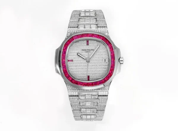 ad6608782e3142039a9e89887162fc85 Patek Philippe White Gold Ruby Nautilus Watch