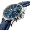 Breitling Premier Men Automatic Blue Crocodile Watch AB0118A61C1P1