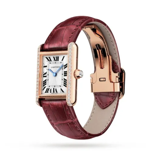 b15f6c620f8e18915860f58f3f62efdc Cartier Tank Louis Women Automatic Silver Leather Watch WJTA0037