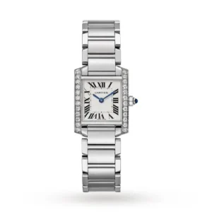Cartier Tank Française Women Quartz Silver Stainless Steel Watch W4TA0008