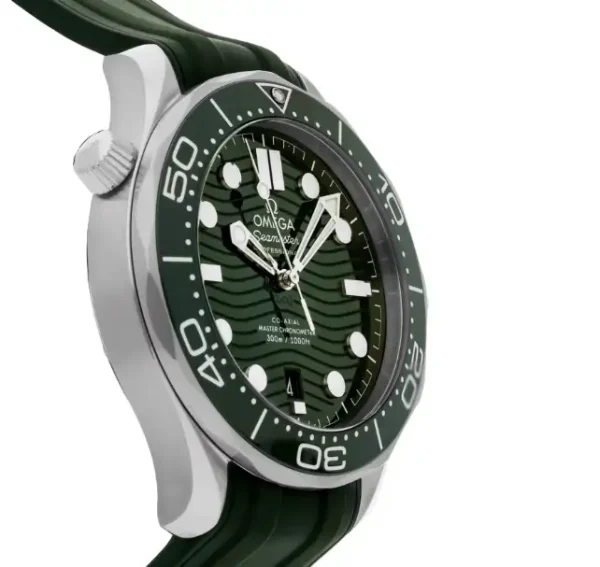 b2ca81a4276e755f7530cc3e8d3bdab3 Omega Seamaster Men Automatic Green Rubber Watch O21032422010001