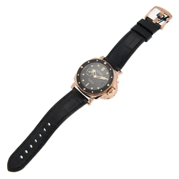 Panerai Submersible Men Automatic Black Alligator Watch PAM00974